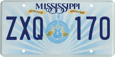 MS license plate ZXQ170