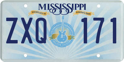 MS license plate ZXQ171