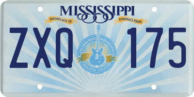 MS license plate ZXQ175