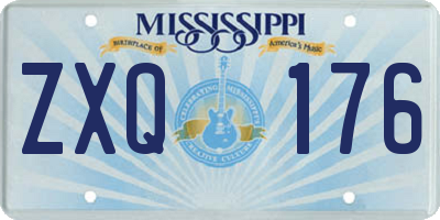 MS license plate ZXQ176