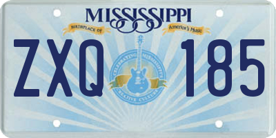 MS license plate ZXQ185