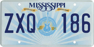 MS license plate ZXQ186