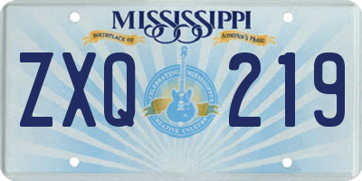 MS license plate ZXQ219