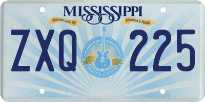 MS license plate ZXQ225