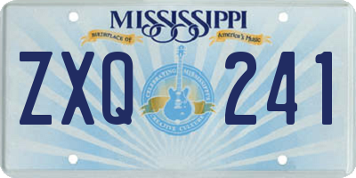 MS license plate ZXQ241