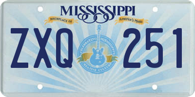 MS license plate ZXQ251