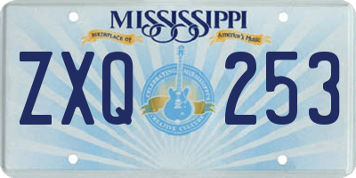 MS license plate ZXQ253
