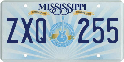 MS license plate ZXQ255