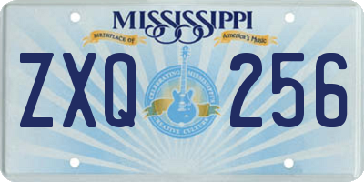 MS license plate ZXQ256