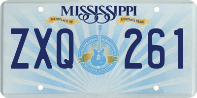 MS license plate ZXQ261