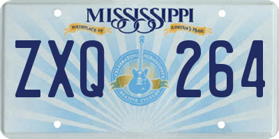 MS license plate ZXQ264