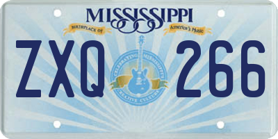 MS license plate ZXQ266