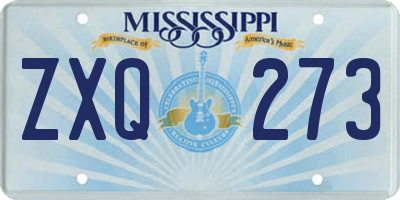 MS license plate ZXQ273