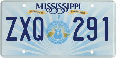 MS license plate ZXQ291