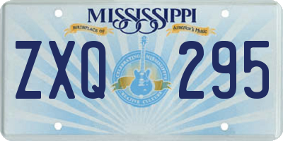 MS license plate ZXQ295