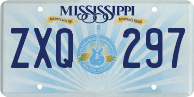 MS license plate ZXQ297