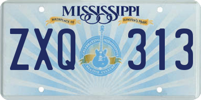 MS license plate ZXQ313