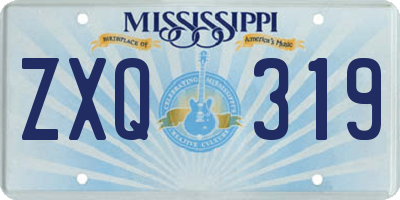 MS license plate ZXQ319