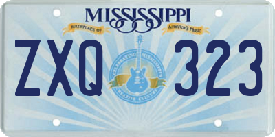 MS license plate ZXQ323