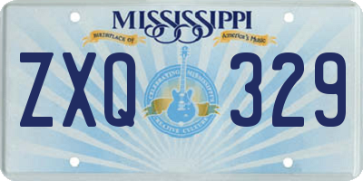 MS license plate ZXQ329