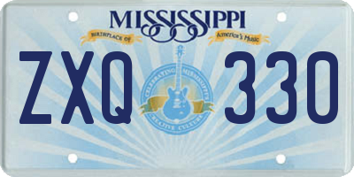 MS license plate ZXQ330