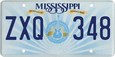 MS license plate ZXQ348