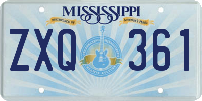 MS license plate ZXQ361