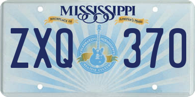MS license plate ZXQ370