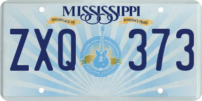 MS license plate ZXQ373