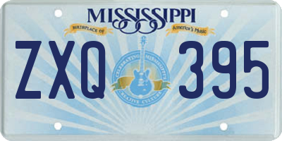 MS license plate ZXQ395