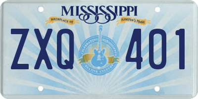 MS license plate ZXQ401