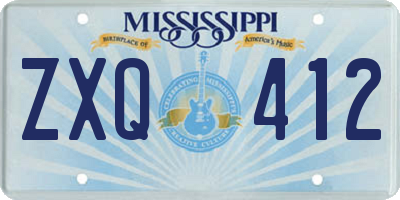 MS license plate ZXQ412