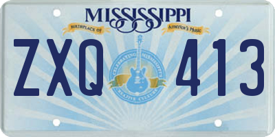 MS license plate ZXQ413