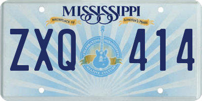 MS license plate ZXQ414