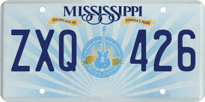 MS license plate ZXQ426