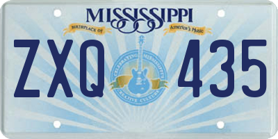 MS license plate ZXQ435