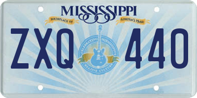 MS license plate ZXQ440