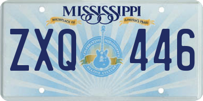 MS license plate ZXQ446