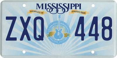 MS license plate ZXQ448