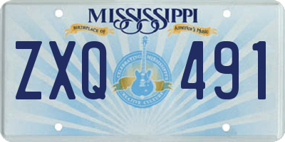 MS license plate ZXQ491