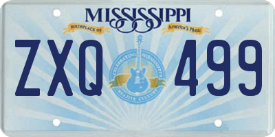 MS license plate ZXQ499