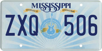 MS license plate ZXQ506