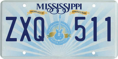 MS license plate ZXQ511