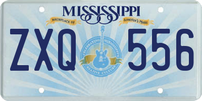 MS license plate ZXQ556
