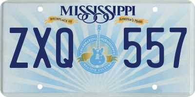 MS license plate ZXQ557
