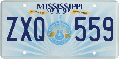 MS license plate ZXQ559