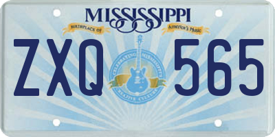 MS license plate ZXQ565