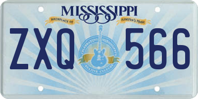 MS license plate ZXQ566