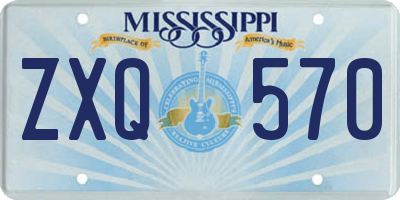 MS license plate ZXQ570