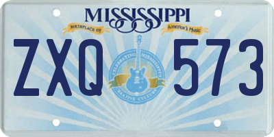 MS license plate ZXQ573